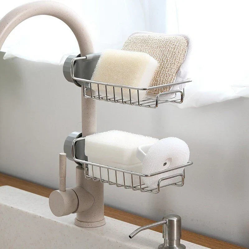 Stainless Steel Faucet Shelf &amp; Sink Organizer